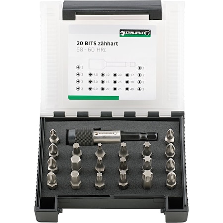 Stahlwille 6, 3 mm (1/4") Bit box 21-pcs. 96080121